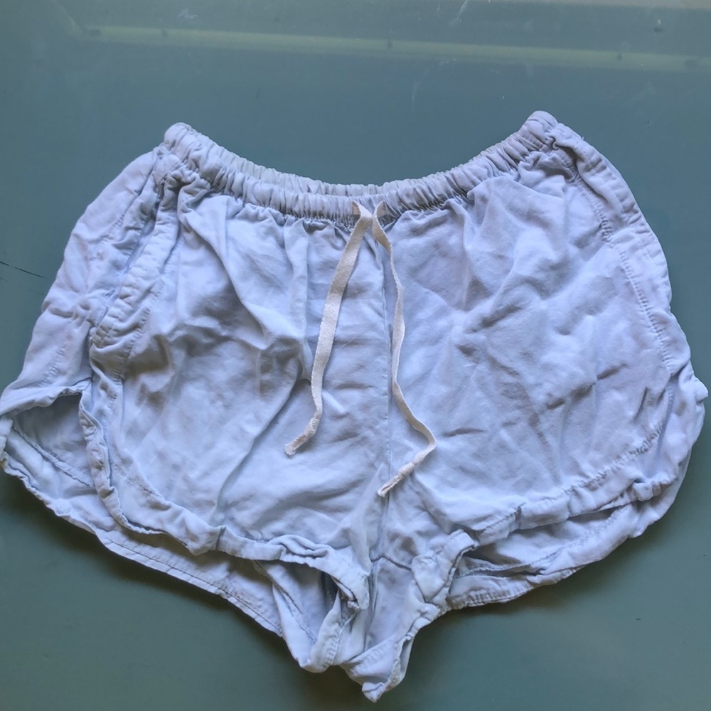 light blue wash comfy PJ shorts